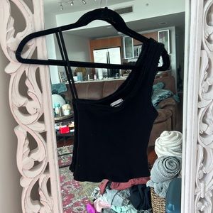 Urban Outfitters black one shoulder crop